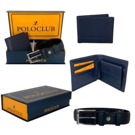 Parure uomo POLOCLUB cintura + portafoglio