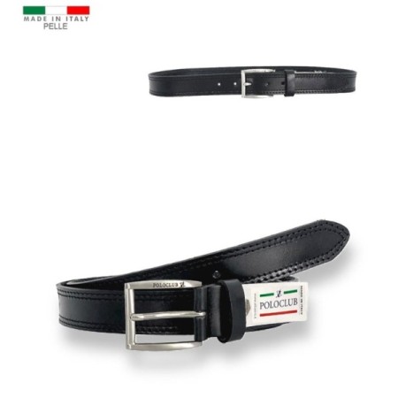 Cintura uomo in pelle Made in Italy Poloclub  35 mm