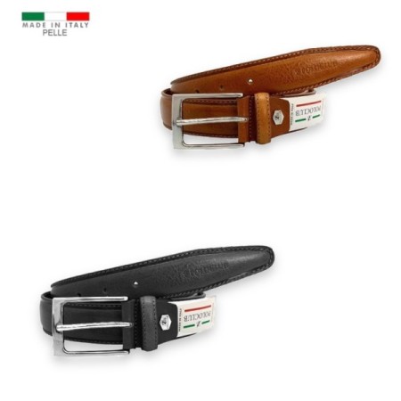 Cintura uomo in pelle Made in Italy Poloclub  35 mm