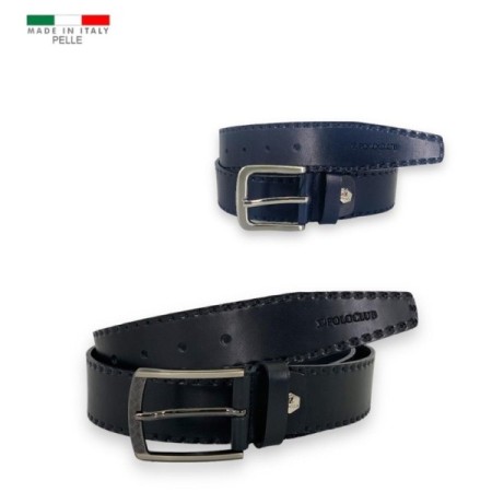 Cintura uomo in pelle Made in Italy Poloclub  40 mm