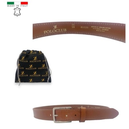 Cintura uomo in pelle Made in Italy Poloclub  35 mm