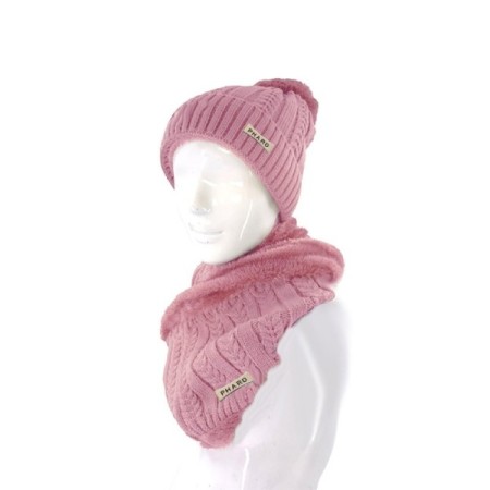 Cappello + scaldacollo donna PHARD in confezione regalo - Rosa